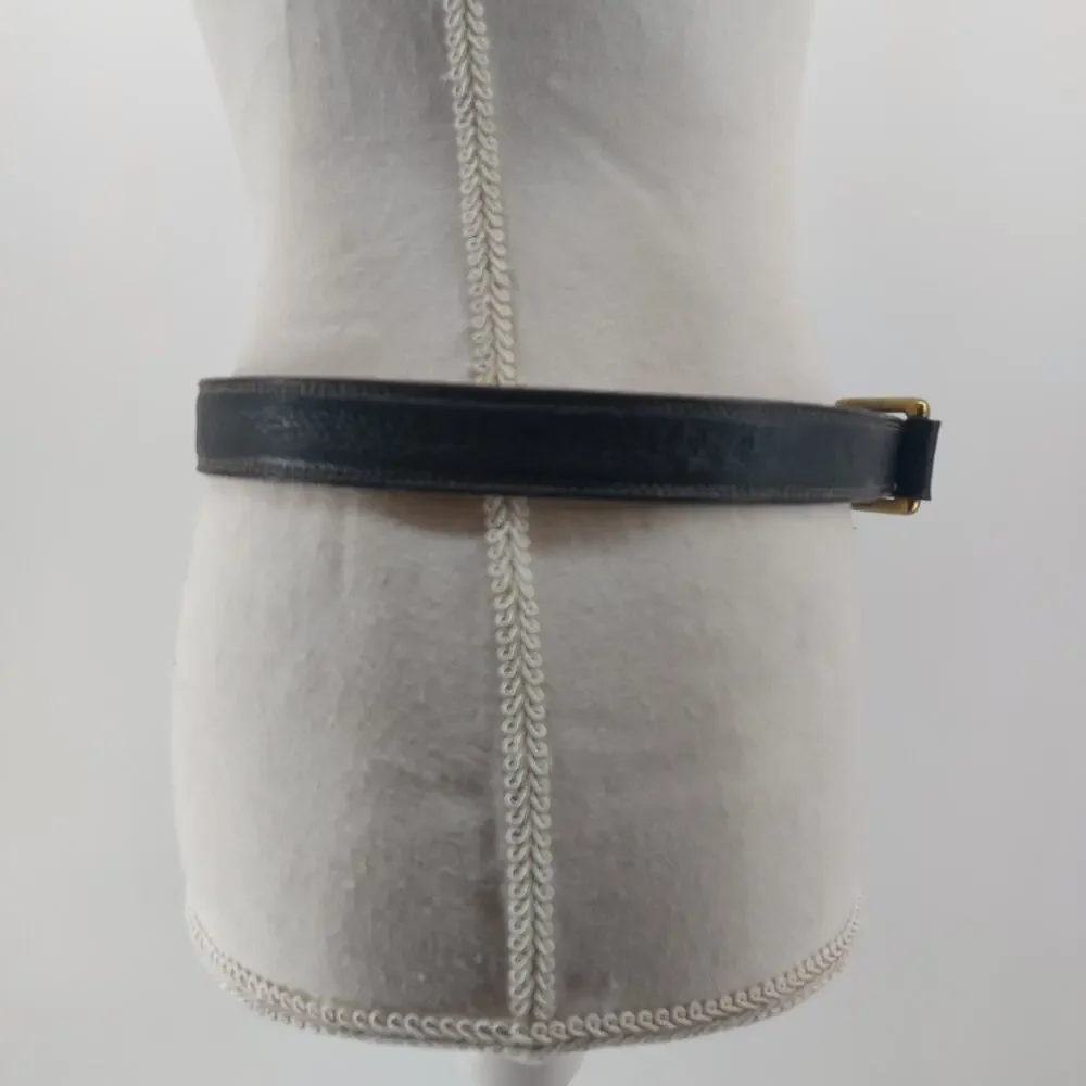 Gap Genuine Leather Belt Gold Tone Buckle Men's Size 34